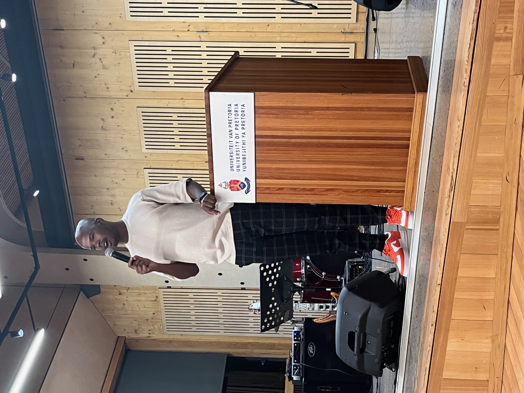 Speaker presenting at University of Pretoria